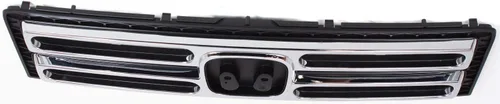 Vista 5 de Compatible con 06 07 08 Ridgeline 3.5L parrilla delantera Asamblea negro con moldura cromada