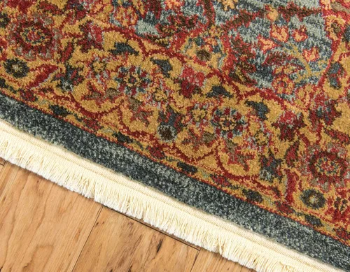 Vista 3 de Unique Loom - Alfombra de la colección Edinburgh - Monroe (2 x 6 pies 1 pulgada, pasillo, azul/marrón)