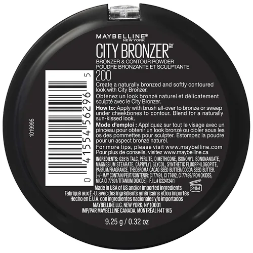Vista 3 de Maybelline Polvo de maquillaje bronceador New York City, polvo bronceador y de contorno, 200, 0.32 oz.