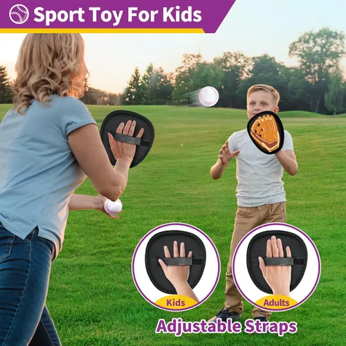 Vista 2 de SpringFlower Juego de atrapar y lanzar, juguete deportivo al aire libre para niños pequeños, juego de pelota de palo para atrapar bolas, regalos