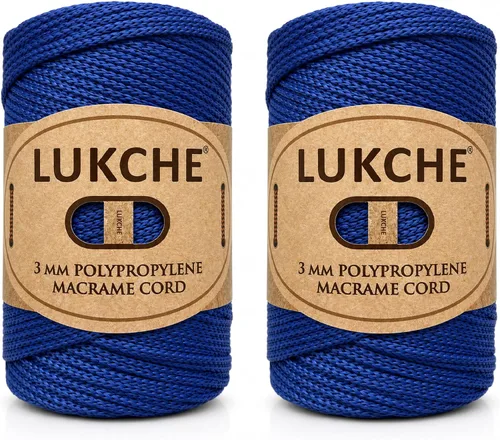 Vista 40 de Cuerda de macramé premium de poliéster de 3 mm (134.44 metros), (250 g) 100% cuerda de macramé de polipropileno, hilo de crochet de macramé colorido