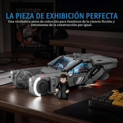 Vista 5 de Lumibricks Blade Runner 2049 K's Spinner Lighting Building Set, 410 PCS