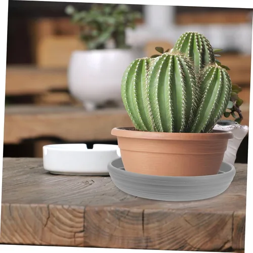 Vista 5 de GANAZONO Juego de platillos redondos de plástico para plantas, bandejas impermeables para plantas