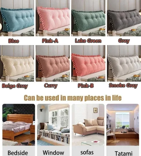 Vista 5 de Almohada de lectura triangular/almohada larga para cabecero, almohada de cama de lectura, respaldo triangular, cojín de apoyo de posicionamiento