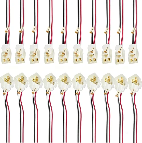 Vista 9 de Lsgoodcare 20 piezas de 6.3 mm, 1 pin, conectores de cable eléctrico automotriz, juego de enchufes macho hembra de 1 vía, terminal de zócalo