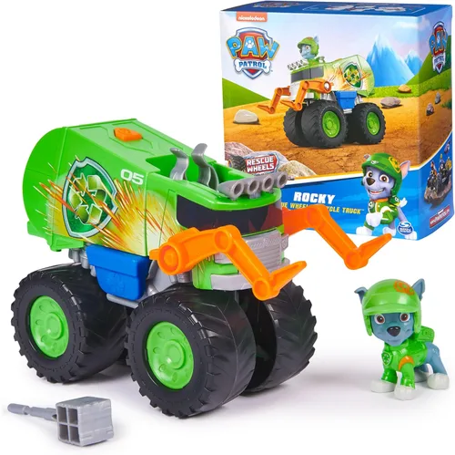Vista 10 de Paw Patrol: Rescue Wheels Chase's Cruiser, camión de juguete con lanzador de proyectiles y figura de acción coleccionable, juguetes para niños