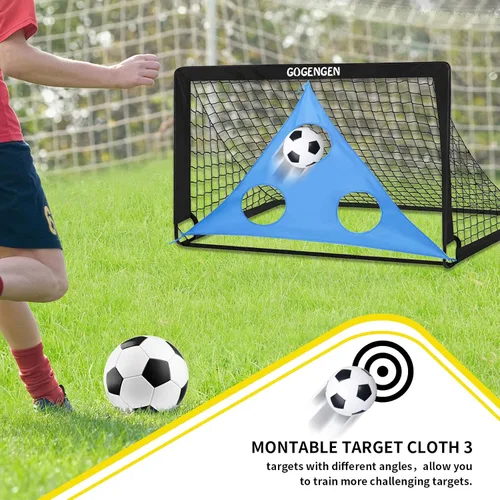 Vista 6 de Soccer Goal, 2 of 6x4 Soccer Goals for Backyard with Soccer Net, Soccer Ball, Target, Cones, Soccer Training Equipment for Toddler Kids Youth