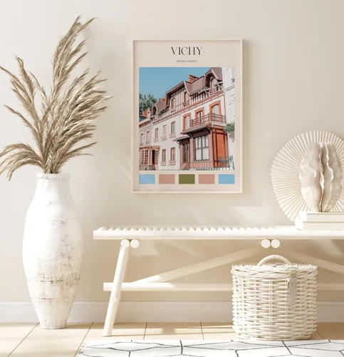 Vista 2 de Impresión Vichy, arte de pared de Vichy, póster de Vichy, foto de Vichy, impresión de póster de Vichy, decoración de pared de Vichy, póster de viaje