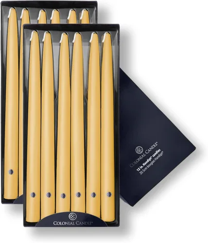 Vista 14 de Colonial Candle Handipt Collection - Vela cónica sin perfume, color blanco, 6 pulgadas, paquete de 12, hasta 4 horas de combustión