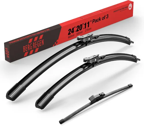 Vista 121 de BERG REGEN Escobillas limpiaparabrisas de 15"+15" con escobilla trasera de 13" - Juego de repuesto automotriz para Jeep Wrangler JK 2008 2009 2010