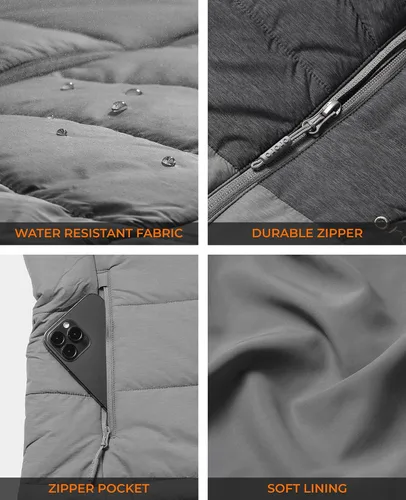 Vista 4 de ORORO - Chaleco térmico ligero con batería, para hombre