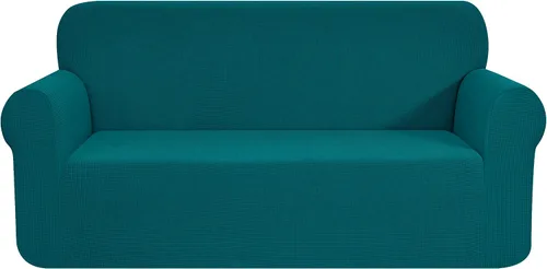 Vista 10 de CHUN YI - Funda elástica de 1 pieza para sillón grande, funda protectora suave de Jacquard con elastano, detalle de cuadros y parte inferior
