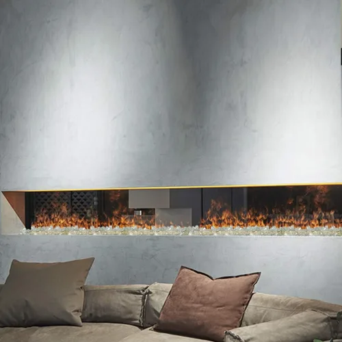Vista 5 de Stanbroil Diamantes de cristal de fuego de 10 libras, vidrio de fuego de 1/2 pulgada para chimenea, hoguera y paisajismo, brillo de hielo de cristal