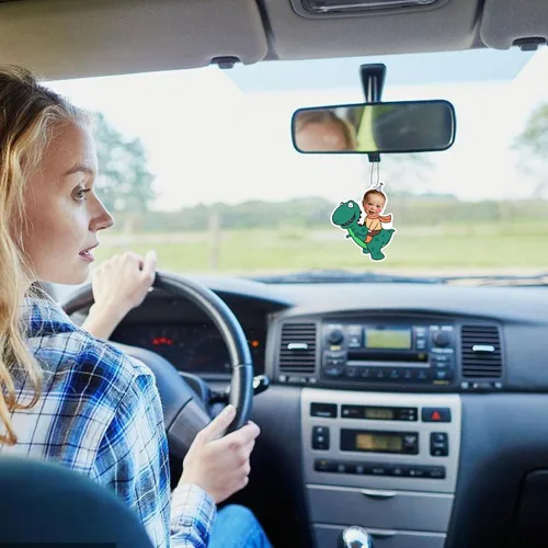 Vista 6 de FIMILOVE Ambientador de Aire Personalizado para Coche con Cara y Cuerpo de Dibujos Animados, Regalo Personalizado para el Día de San Valentín