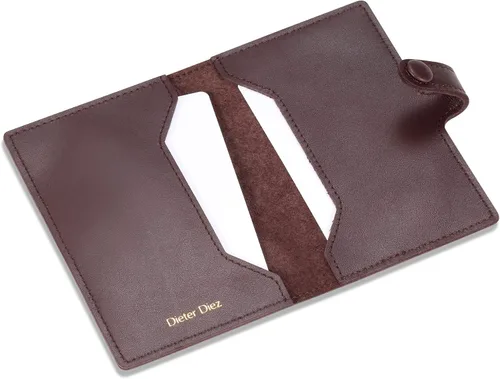 Vista 13 de HISCOW Tarjetero plegable delgado minimalista - piel de becerro italiana (negro)