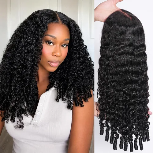 Vista 22 de Pelucas de cabello humano con encaje frontal de 13 x 4 pulgadas con cabello de bebé para mujeres negras, densidad del 220 %, pelucas de encaje 220%