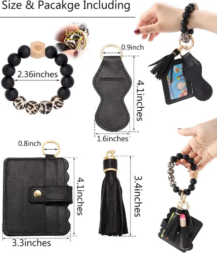 Vista 47 de BVGA Pulsera llavero de pulsera de silicona para mujer