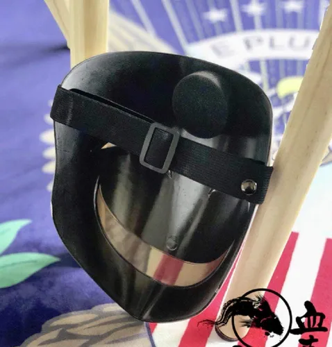 Vista 5 de GK-O Máscara de anime Bullet Kagetane Hiruko para disfraz de cosplay, máscara de Halloween, Blanco