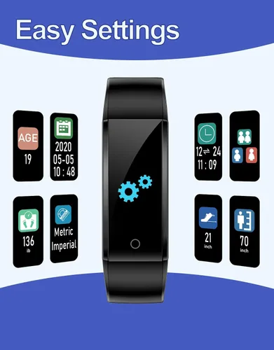 Vista 4 de GRV - Reloj de seguimiento de acondicionamiento físico sin Bluetooth, sin aplicación, sin teléfono requerido; impermeable, reloj con podómetro