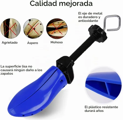 Vista 2 de LANNEY Shoe Stretcher for Women & Men Wide Feet - Premium Shoe Expander Widener Stretch Length Width Azul