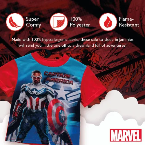 Vista 3 de Juego de dormir de 3 piezas para niños New Captain America