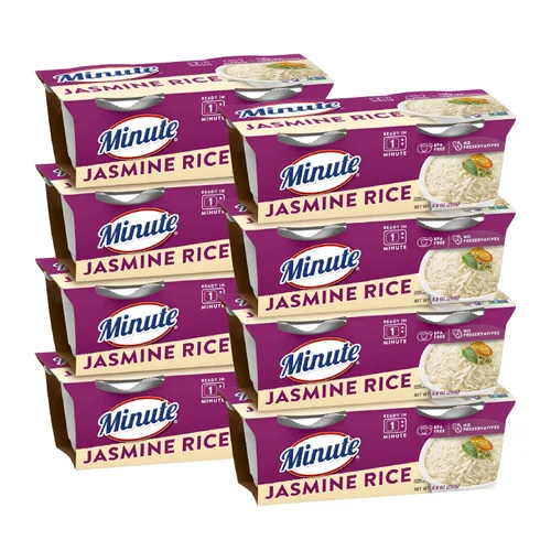 Vista 11 de Minute Arroz basmati listo para servir, tazas de arroz para microondas, tazas de 8.8 onzas (paquete de 8) Tazas de arroz para microondas de 8.8