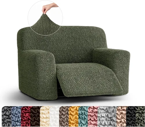 Vista 30 de PAULATO BY GA.I.CO. Funda para sillón reclinable, funda de ajuste suave, protector elástico de muebles reclinables de 1 pieza, tela hipoalergénica
