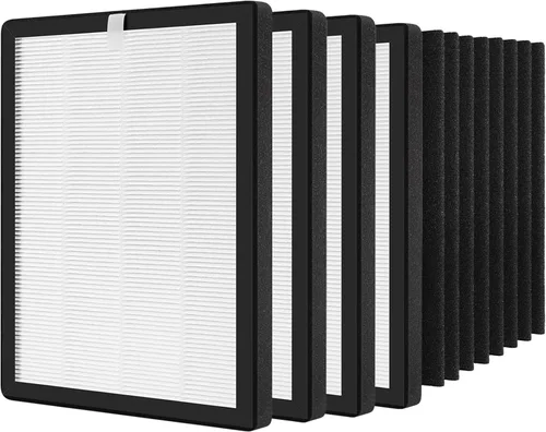 Vista 10 de Filtros de repuesto HEPA 9000 de ProHEPA compatibles con VEVA ProHEPA 9000 Air Pur ifiers, 2 filtros HEPA + 8 filtros de carbón activado