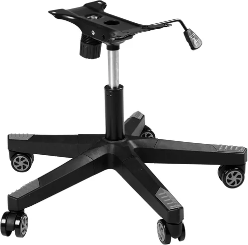 Vista 7 de Frassie Reemplazo de base de silla de juegos de nailon de 28 pulgadas con cilindro de soporte de placa inferior, 5 ruedas (negro)