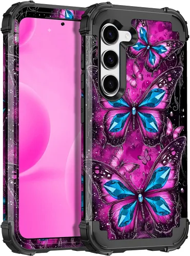 Vista 17 de Hekodonk Funda para Galaxy A15 5G, tres capas de alta resistencia a prueba de golpes, plástico duro+silicona suave, funda protectora de cuerpo Todo