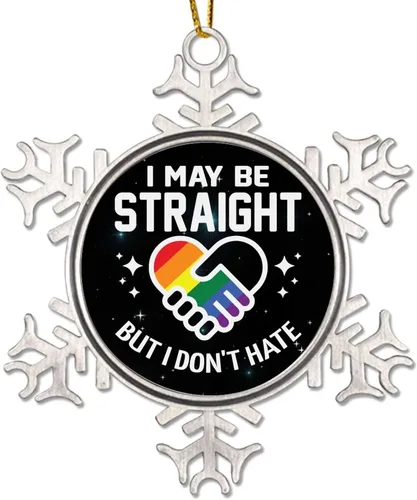 Vista 14 de Adornos de decoración de árbol LGBT Pride United by Love Adornos para árbol de Navidad gay, igualdad de género, orgullo arcoíris LGBTQ, Mes