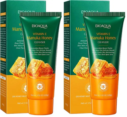 Vista 10 de BIOAQUA Limpiador facial de miel de Manuka Vitamina E Espuma de limpieza profunda Reparación de la piel de la cara Suavizar Hidratante Hidratante