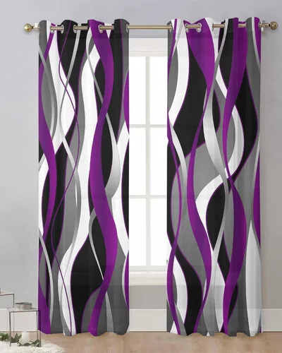 Vista 10 de Cortinas traslúcidas de hojas de eucalipto de 39 pulgadas de largo, juego de 2 paneles de cortinas para cocina, dormitorio, sala de estar, pasillo