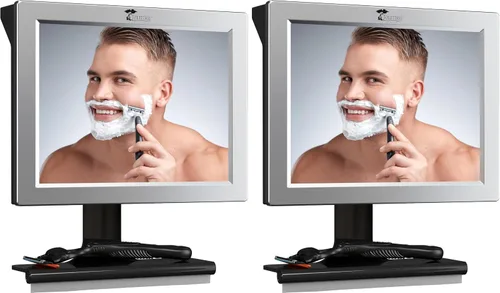 Vista 12 de Espejo para ducha que no se empaña, Plateado