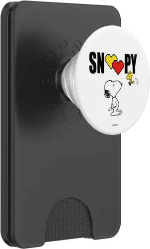 Vista 7 de delicoco Peanuts Valentine Snoopy Love PopSocket - Adhesivo PopGrip para iPhone 11, color negro