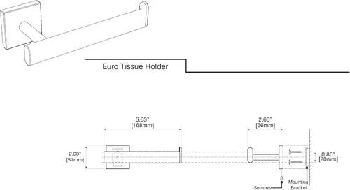 Vista 5 de Gatco 4063 Elevate - Soporte de papel higiénico estilo europeo para baño, latón cepillado