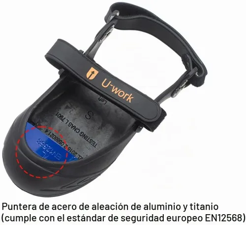 Vista 3 de VIDAYA Cubiertas de seguridad con puntera de acero, cubiertas de zapatos de puntera de acero de aleación de titanio y aluminio, cubiertas de puntera