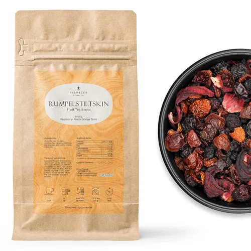 Vista 28 de Prime Tea Grandma's Fruit Basket – Exquisita fruta tisana, hojas sueltas orgánicas de primera calidad, deliciosa mezcla de té de hierbas, natural