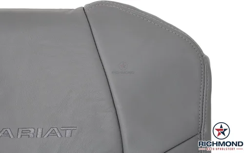 Vista 3 de Driver Side Lean Back Replacement Leather Seat Cover, Gray (Compatible with 2001-2003 Ford F-350 Lariat X-Cab Quad)