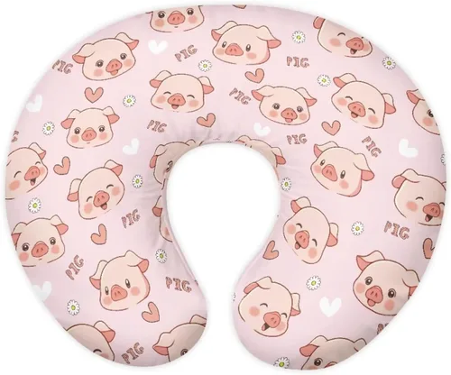 Vista 40 de Funda de almohada de alimentación de ajolote azul, funda de almohada de lactancia materna con margaritas para niñas recién nacidas, funda