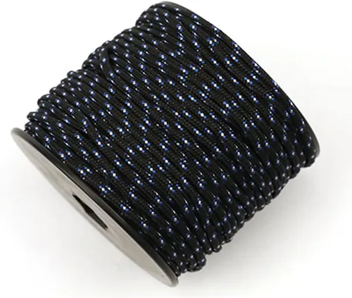 Vista 17 de Cuerda de nailon trenzada sólida de 1/8 pulgadas (3mm) de 164 pies, 5 hebras, paracord, cuerda delgada para manualidades, multiusos, resistente a