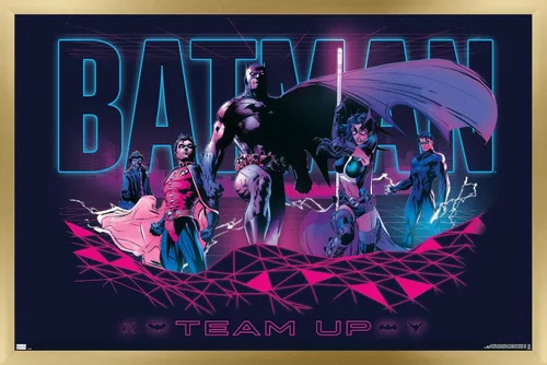 Vista 14 de Trends International DC Comics Batman - Póster de pared, 22.4 pulgadas de largo x 14.7 pulgadas, versión enmarcada en madera de granero