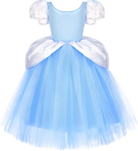 Vista 2 de Axaxa Princess Dress Up Birthday Party Fairy Costume for Toddler Girls Special Occasion Dresses