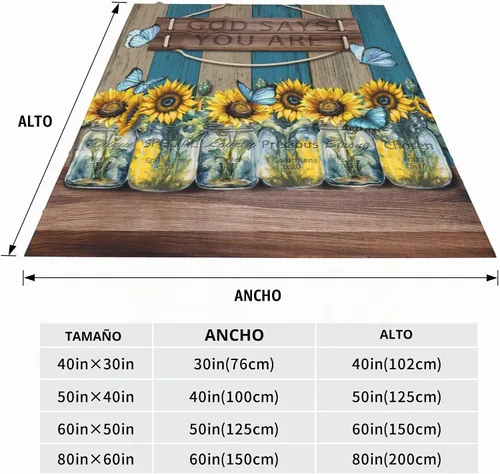 Vista 3 de Manta de felpa con versículo bíblico religioso cristiano con texto en inglés "Oración Dios dice que eres girasol", manta de vellón para sofá cama