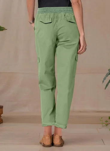 Vista 3 de Dokotoo Pantalones cargo para mujer, cintura alta, casual, 4 bolsillos, pantalones de senderismo al aire libre, S-XL