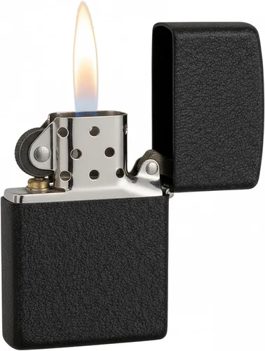 Vista 15 de Zippo Encendedor de Bolsillo Clásico con Logo Agrietado Negro