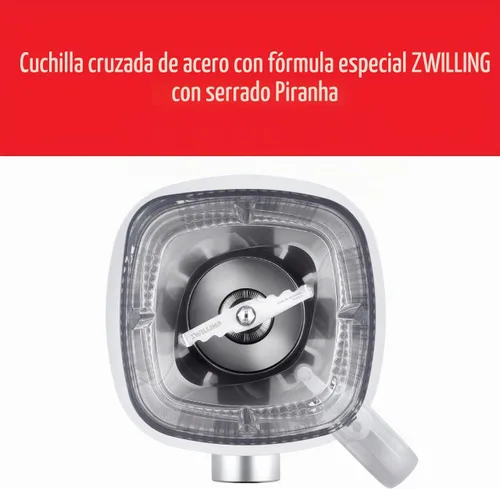 Vista 5 de ZWILLING Enfinigy - Batidora eléctrica de 48 onzas con hoja cruzada y tapa al vacío, color negro