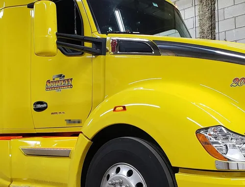 Vista 6 de iJDMTOY Lentes ámbar súper brillantes LED para rueda delantera delantera Fender Side Marker Lights compatibles con Kenworth T680 T700 T880