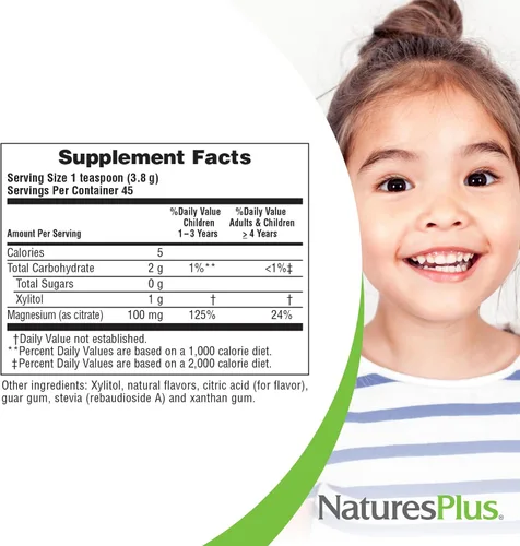 Vista 5 de NaturesPlus Animal Parade MagKidz, sabor a cereza, 0.38 libras, suplemento de magnesio en polvo para niños, apoyo para la salud ósea y muscular, sin
