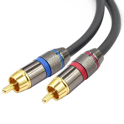 Vista 3 de YABEDA Cable RCA a XLR, cable de interconexión de micrófono estéreo de alta fidelidad macho a doble XLR macho de alta fidelidad, cable